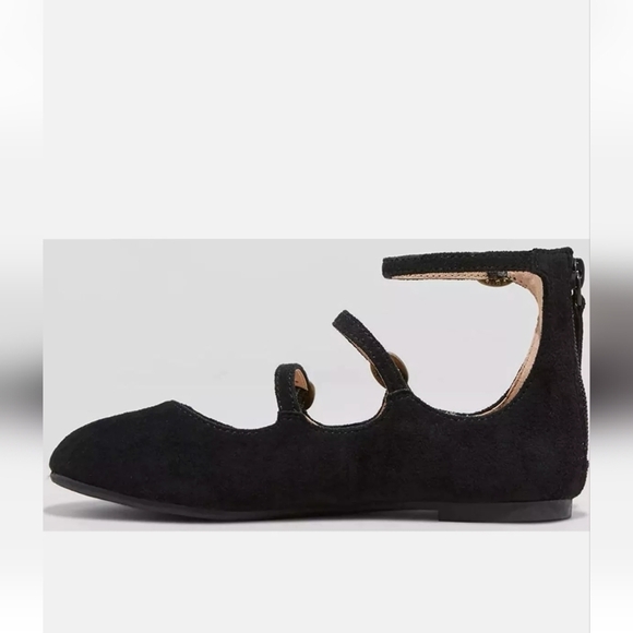 Cat & Jack Girls' Valera Strappy Metallic Ballets Flats (US 1 or 5 Black) NWT - Picture 2 of 12